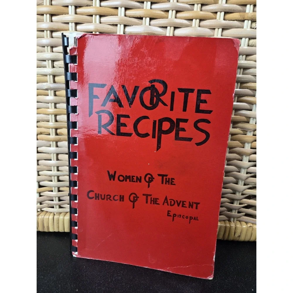 Church Of The Advent, Episcopal Cookbook Nashville,‎ Tennessee 1959 Spiral